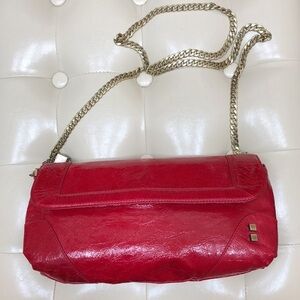 Helen Welsh genuine patent leather bag, red